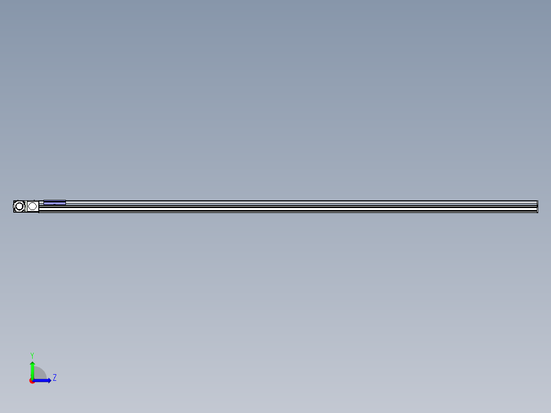 同步带滑台-半封闭B17H-L50-S3400-R-P75-D3左视图