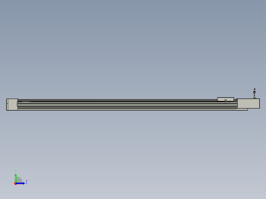 威洛博直线电机模组EB8-L100-S1750-BR-P75-MS3左视图