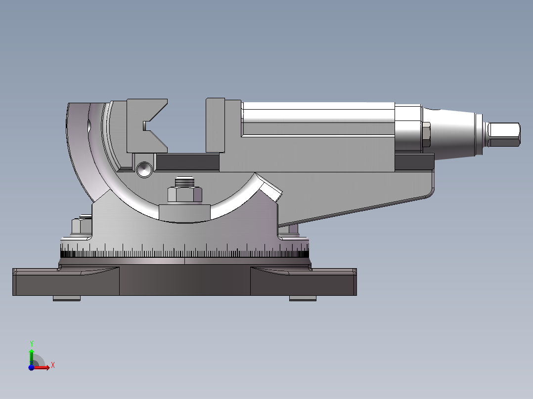 通用回转台钳906978==100前视图