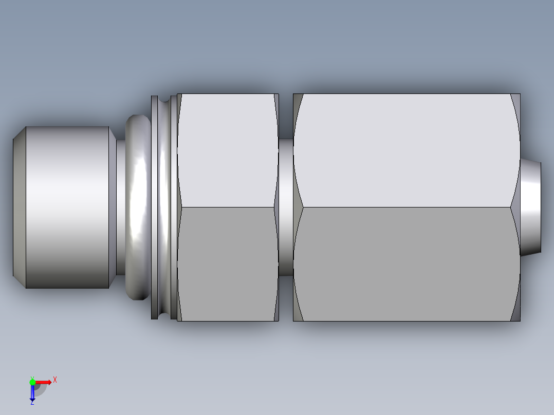 卡套式工业通用硬管接头EO_Swivel_connector_EGEO06LMCF俯视图