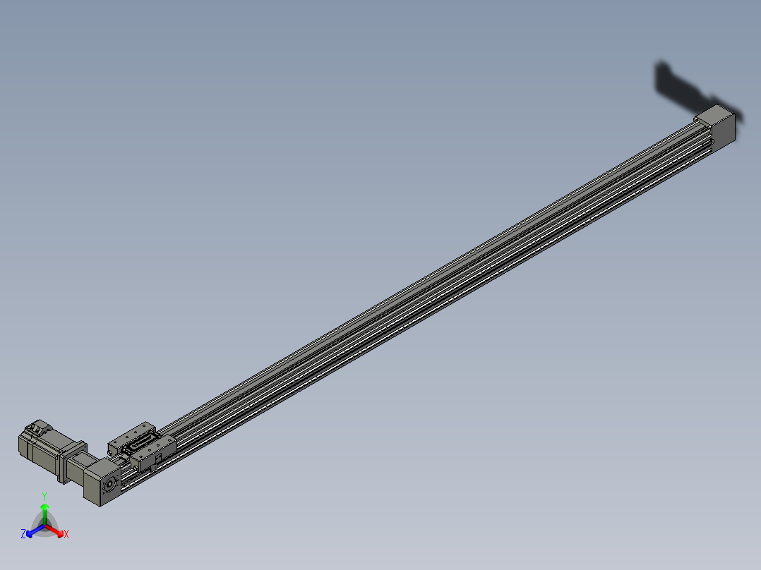 威洛博直线电机模组EB4-L80-S1250-R-57-MS3正等轴测图