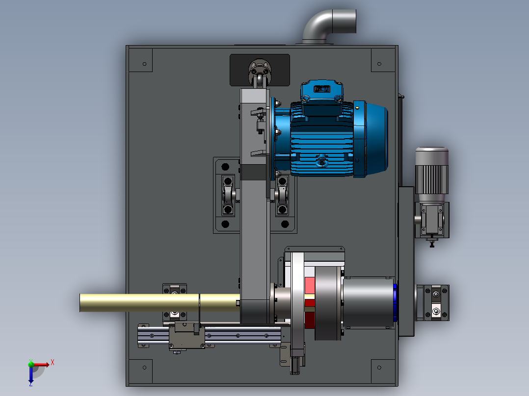 单卡盘切管机sw20俯视图