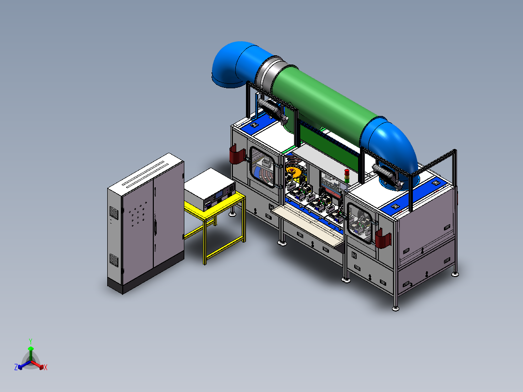 直流电机测试老化机sw18可编辑正等轴测图