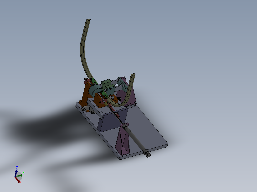 转子卡簧自动组装Solidworks设计主视图