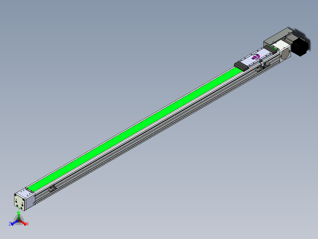 同步带滑台-欧规BC6H-L60-S1300-L-ZP40-D3正等轴测图