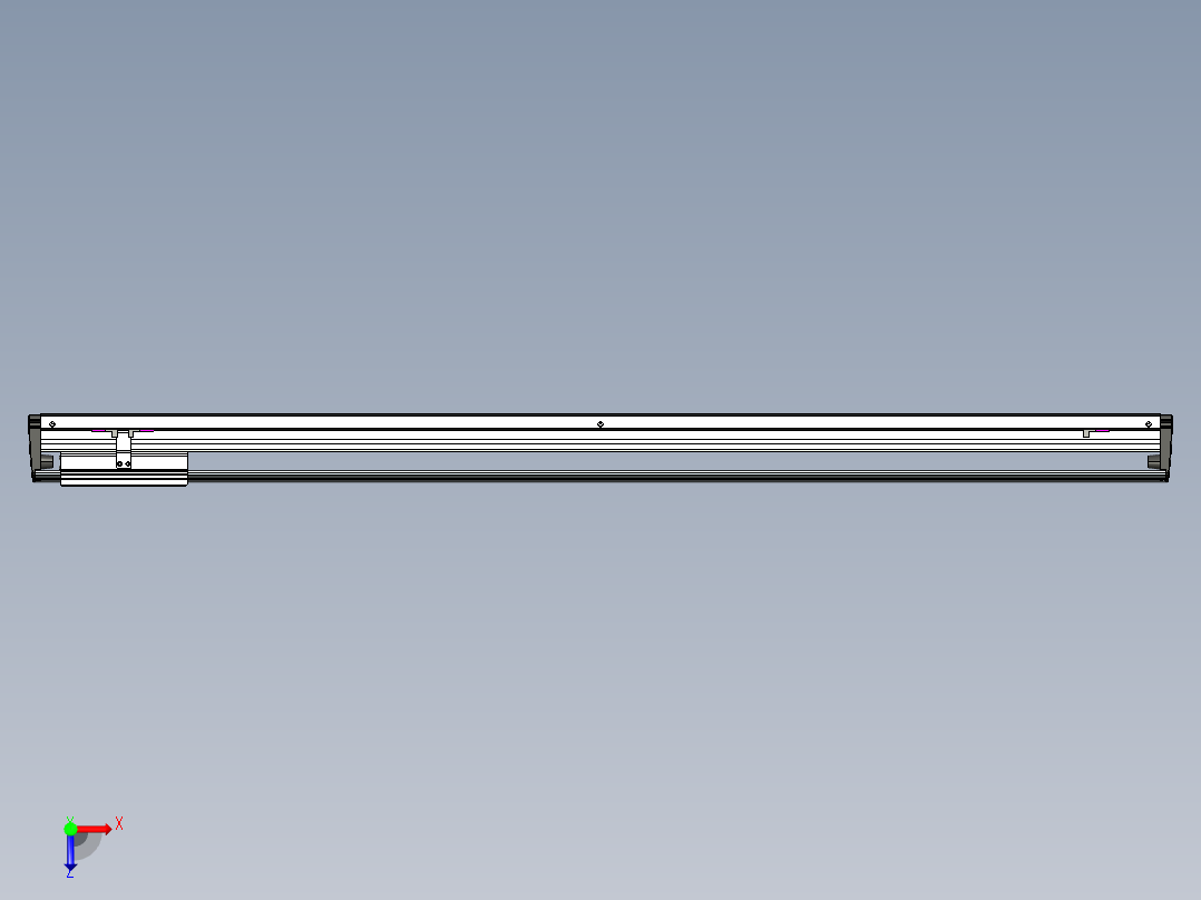 威洛博VL系列直线电机模组-VL17E2-S1200俯视图