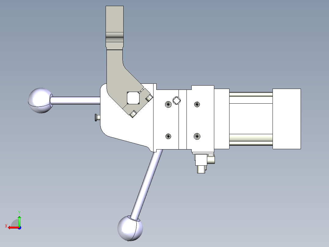 德克斯TUNKERS气缸数模V50.1 Z A10 T12 5~44_GRAD后视图
