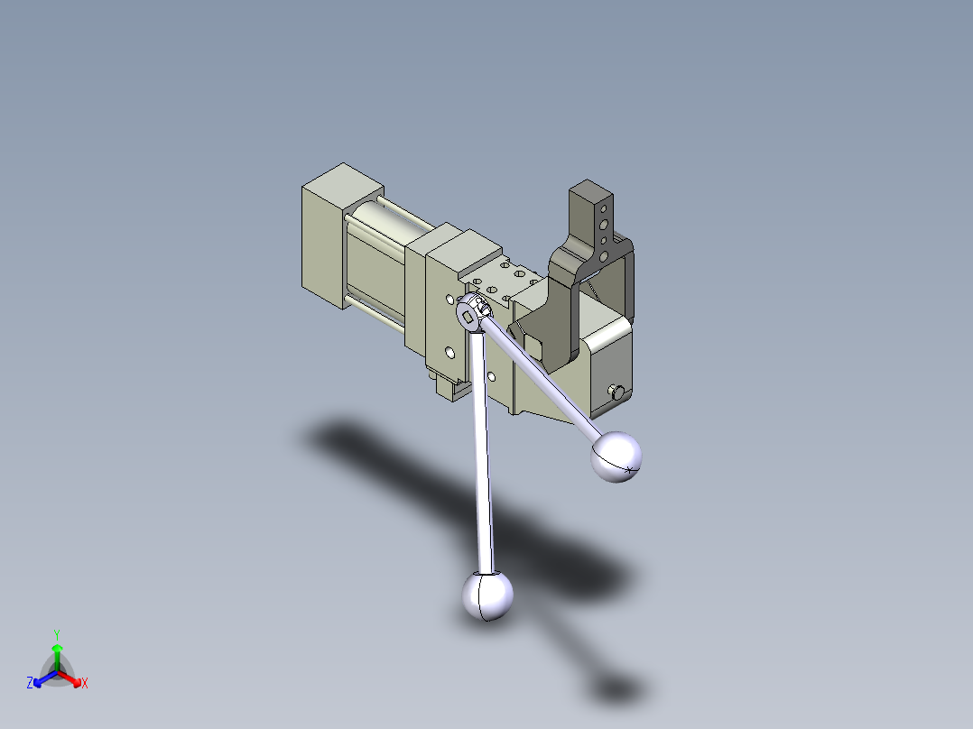 德克斯TUNKERS气缸数模V50.1 Z A10 T12 5~44_GRAD正等轴测图