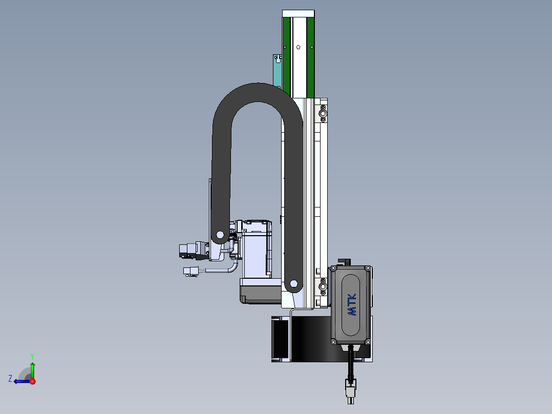 内嵌直交机械手XYG系列XYG210-A3右视图