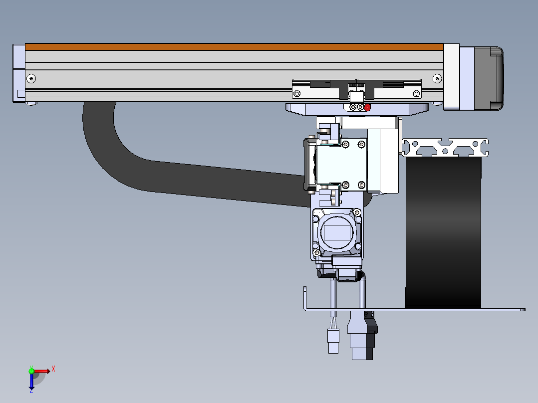 内嵌直交机械手XYG系列XYG210-A3俯视图