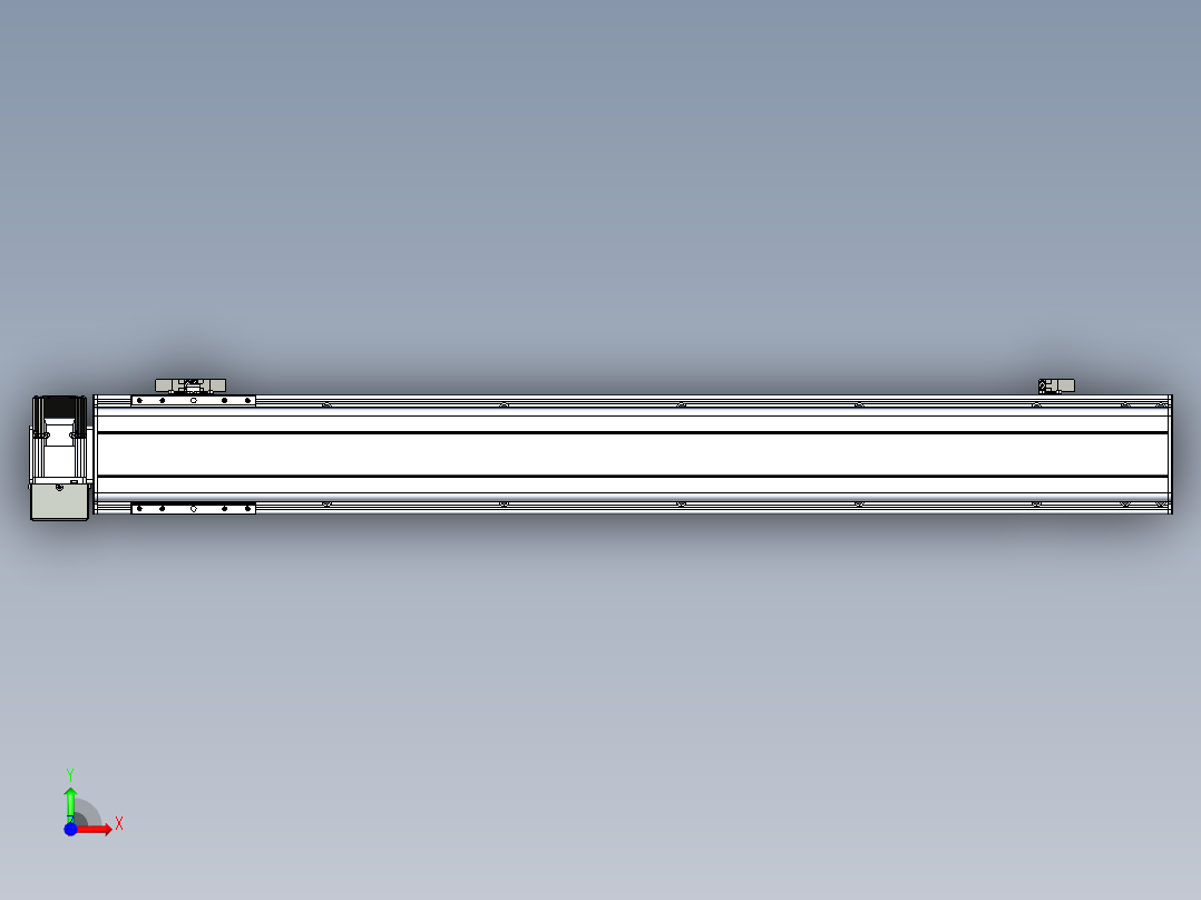 同步带滑台-半封闭B13H-L45-S950-LU-P40-D3前视图