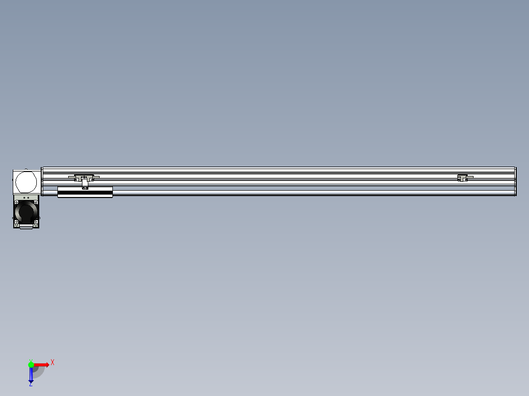 同步带滑台-半封闭B13H-L45-S950-LU-P40-D3俯视图