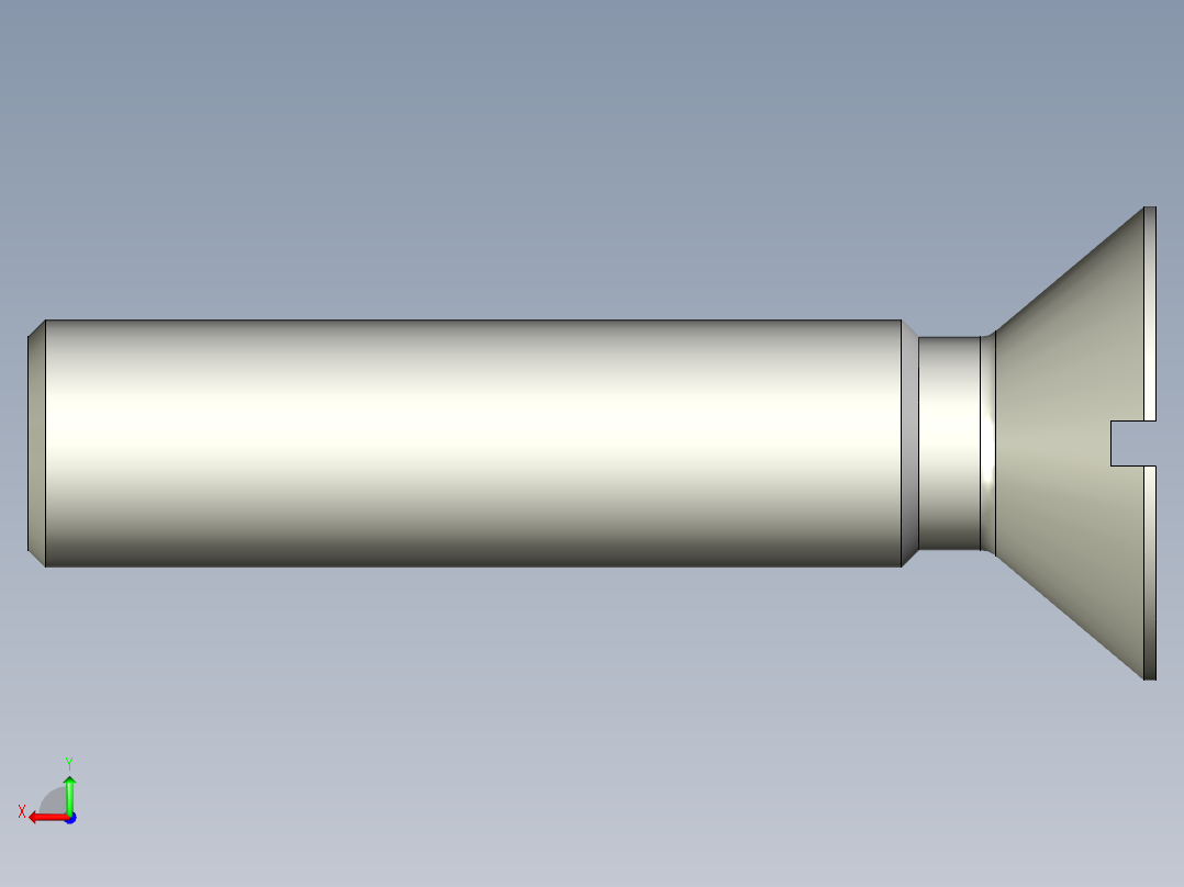 沉头螺钉-Screw_-M22-L100_79-42-4x4-40_-Countersunk_head.stp后视图