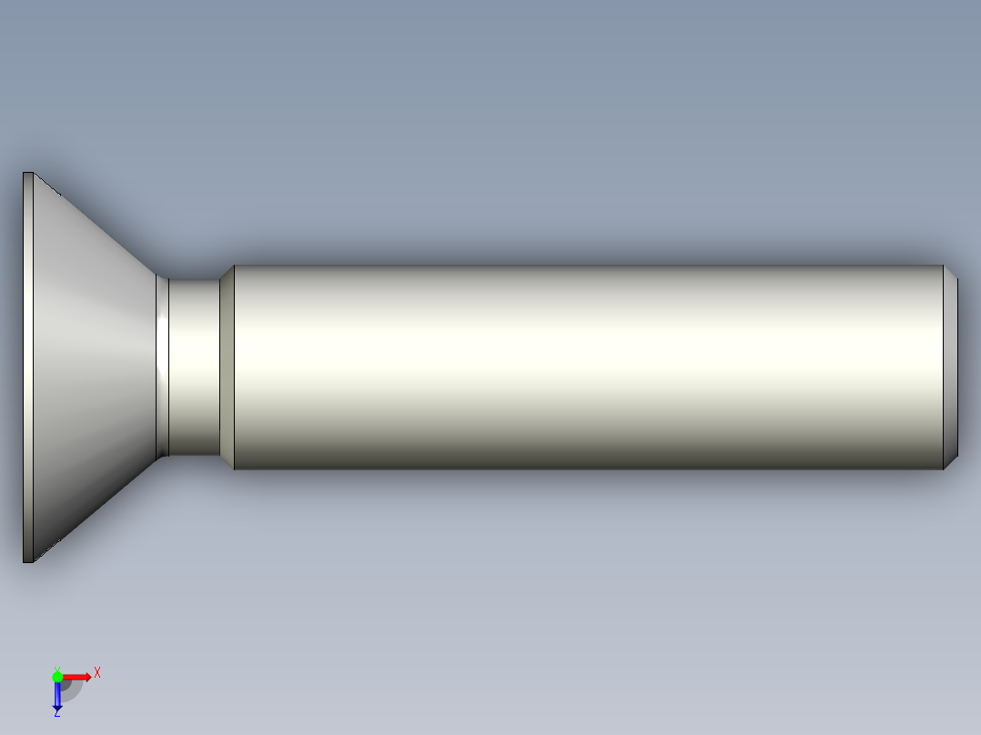沉头螺钉-Screw_-M22-L100_79-42-4x4-40_-Countersunk_head.stp俯视图