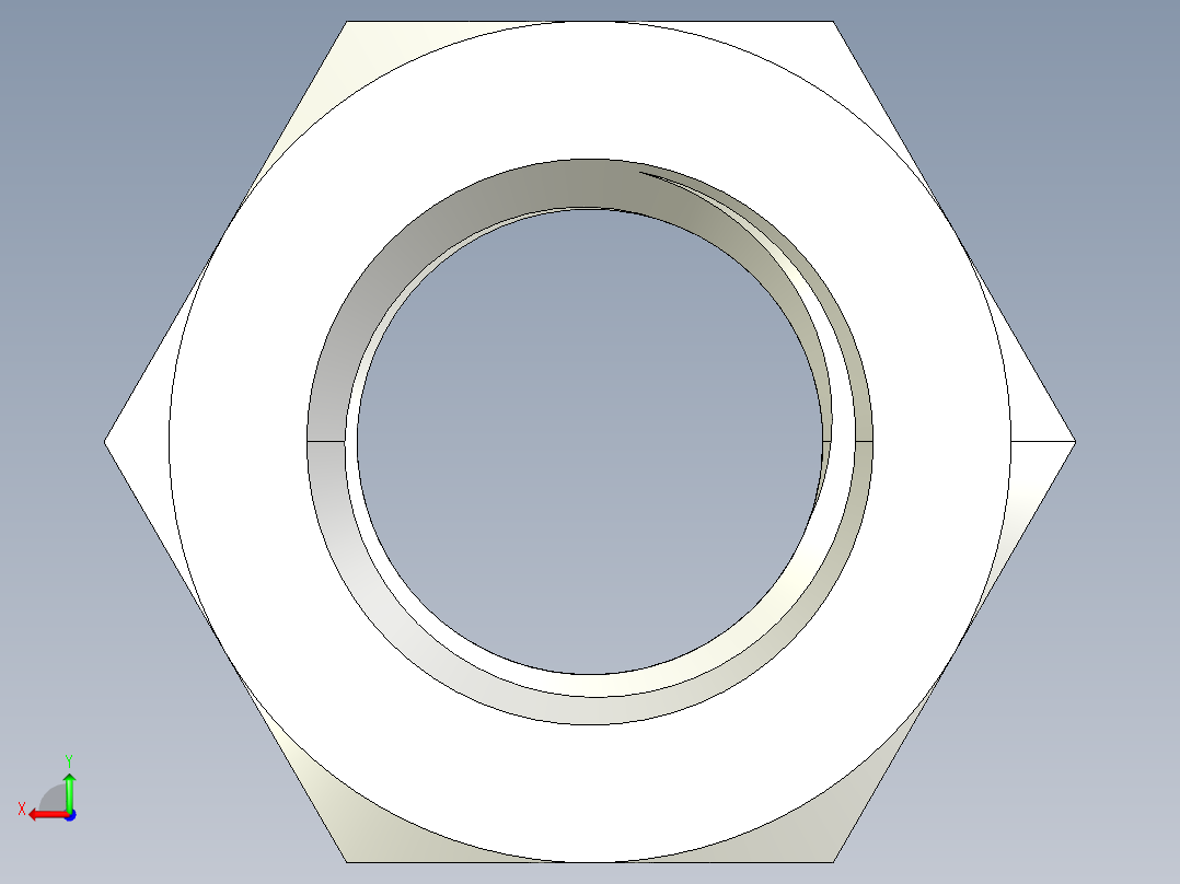 DIN 934 螺母-M30 Nut.STEP后视图