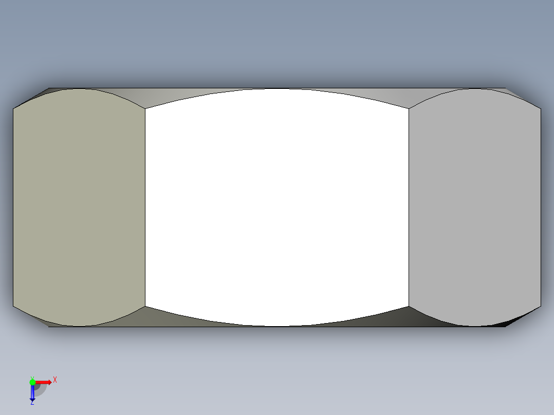DIN 934 螺母-M30 Nut.STEP俯视图