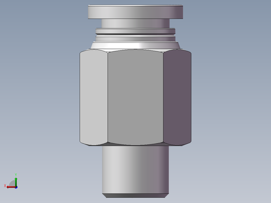 螺纹直通APC8-01（1分8厘）后视图