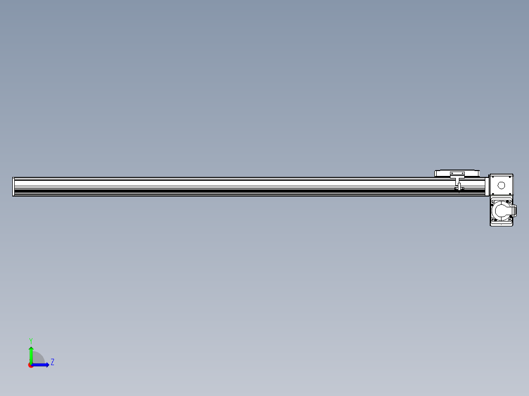 同步带全封闭直线模组TPA-HCB-105D-90-L1150-RP-C-P20-N3左视图