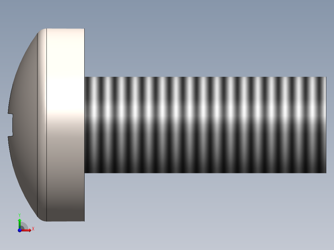 螺丝 M2 x 十字盘头-M2 x 5 Screw head.SLDPRT前视图