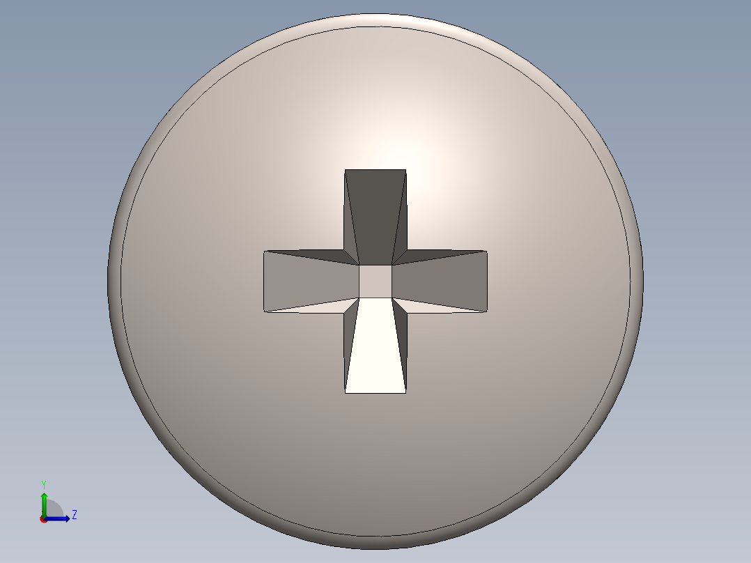 螺丝 M2 x 十字盘头-M2 x 5 Screw head.SLDPRT左视图