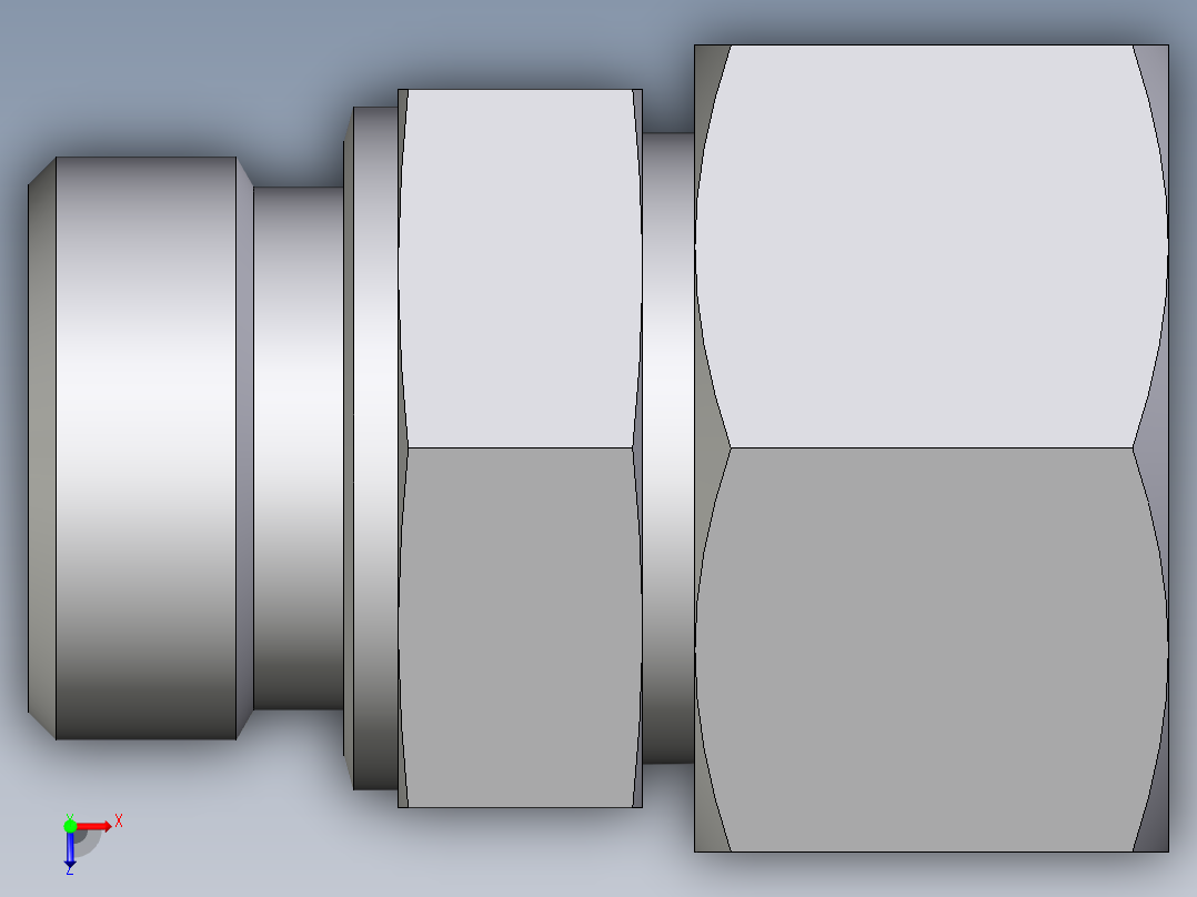 卡套式工业通用硬管接头EO_Male_Stud_connector_GE25SRCF俯视图