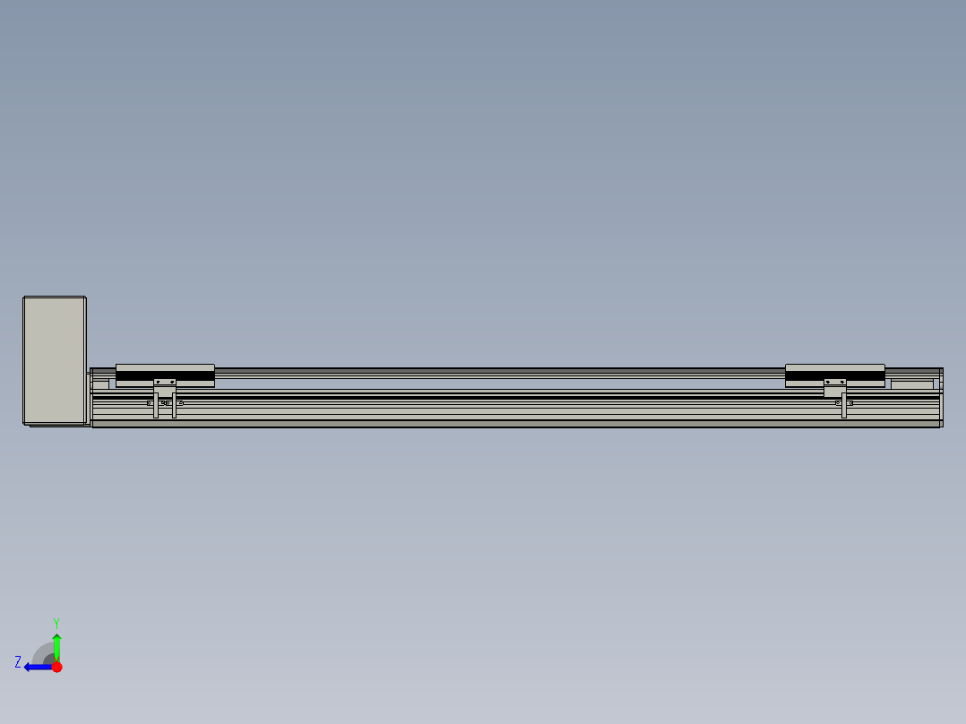 直线模组LHB17-L40-S1000-RU设计图纸右视图