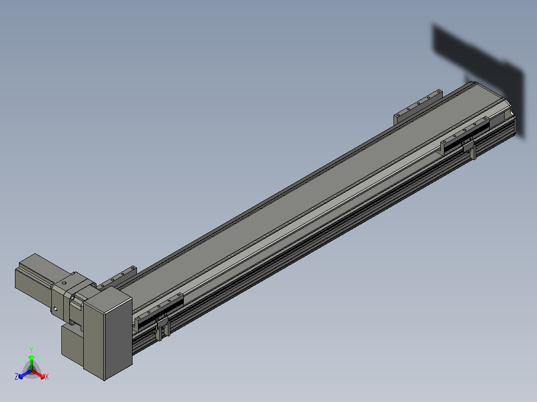 直线模组LHB17-L40-S1000-RU设计图纸正等轴测图
