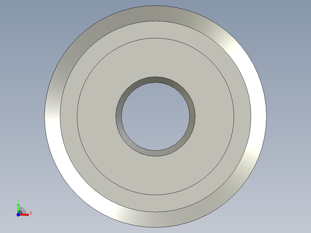 17T HTD 3M双宽同步带轮--stp三维 3d模型设计图前视图