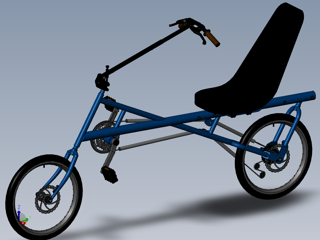 55---概念款式的折叠仰视自行车sw2010三维图纸模型设计图纸