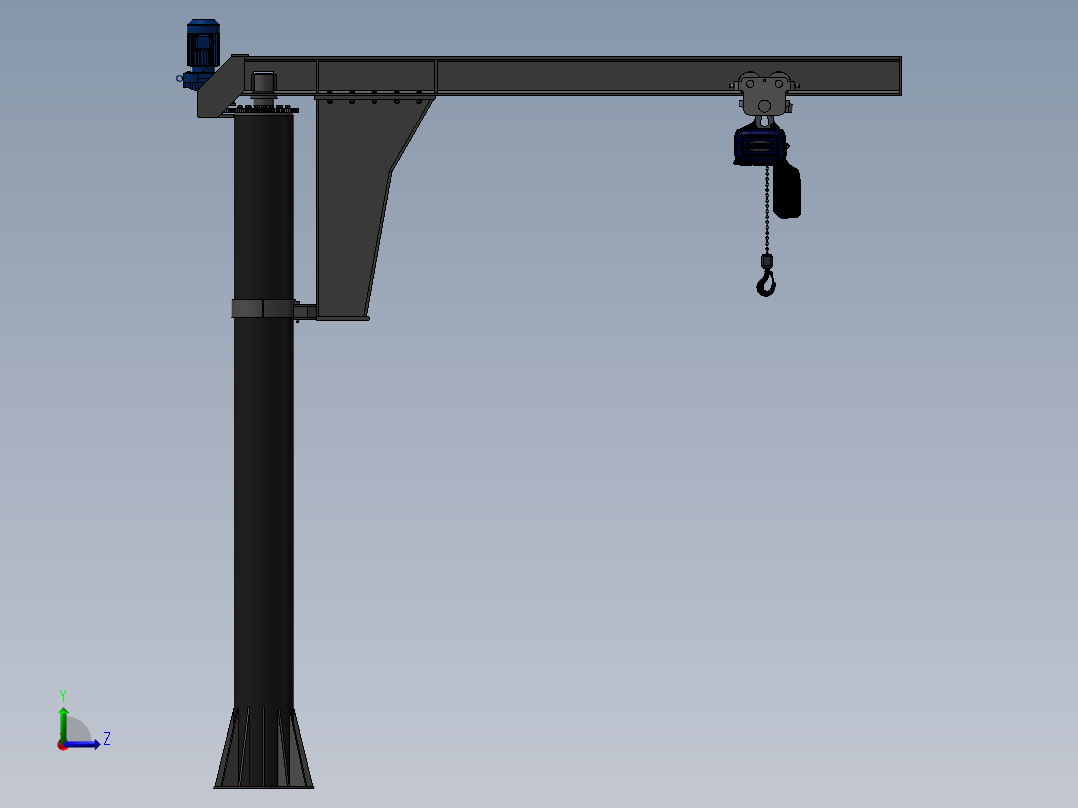 悬臂吊设计左视图