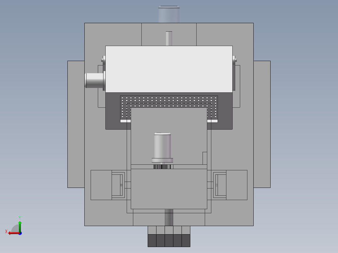 微型注塑机后视图