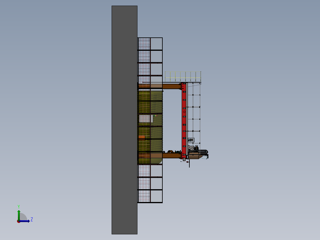 筒体环缝机器人自动焊接工作站sw12可编辑左视图