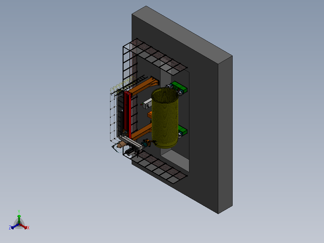 筒体环缝机器人自动焊接工作站sw12可编辑正等轴测图