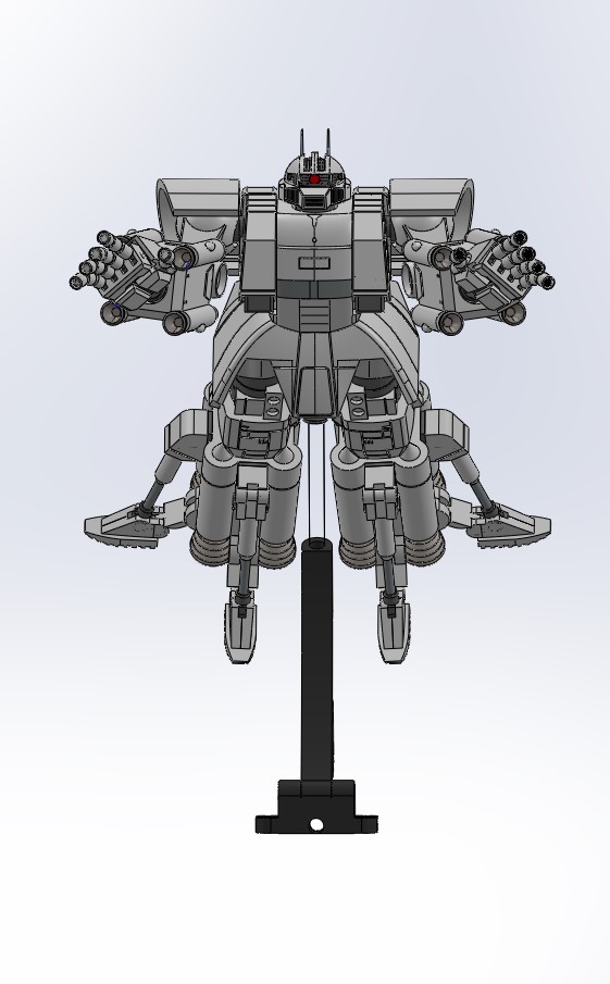 ZAKU ii机器人模型摆件3D图纸 IGS STL格式