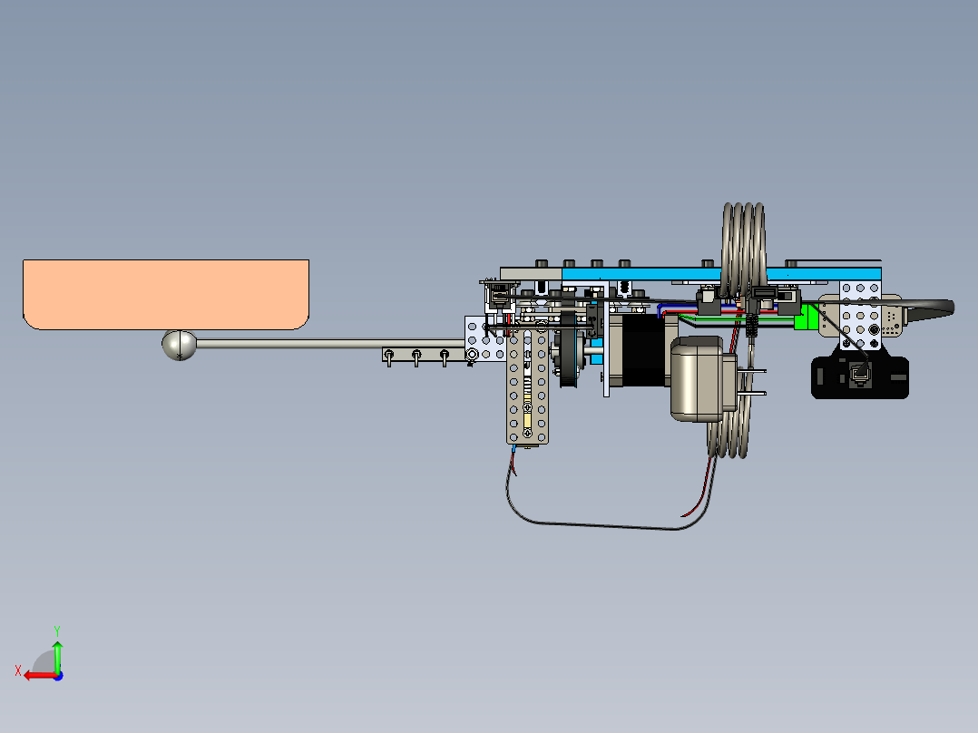 935音乐机器人PROE设计后视图