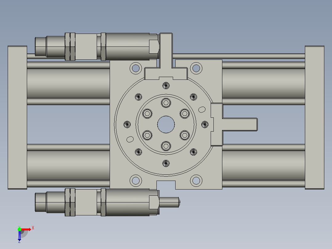 旋转气爪PRY40S-90俯视图