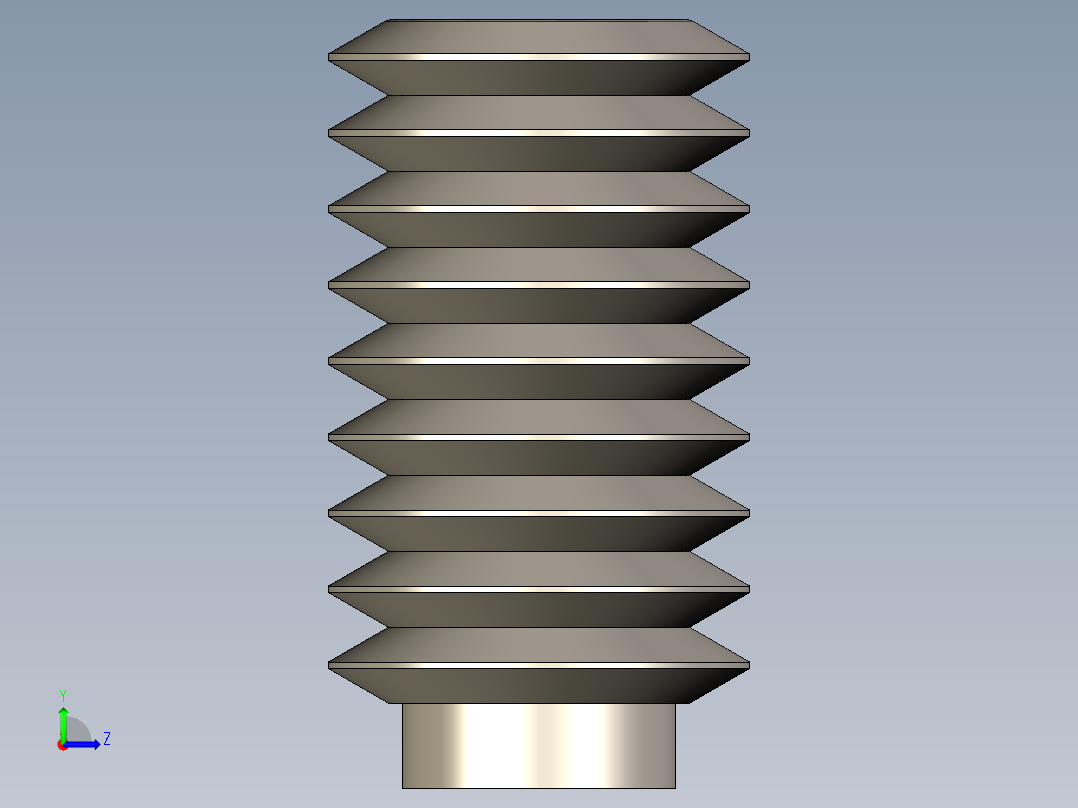 紧固件-STEP 0.3125 Allen Screw左视图
