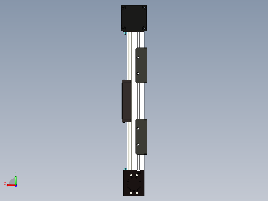 同步带滑台后视图