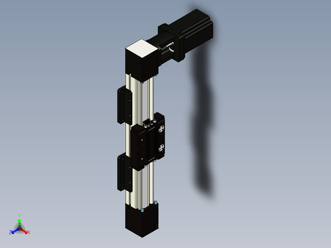 同步带滑台正等轴测图