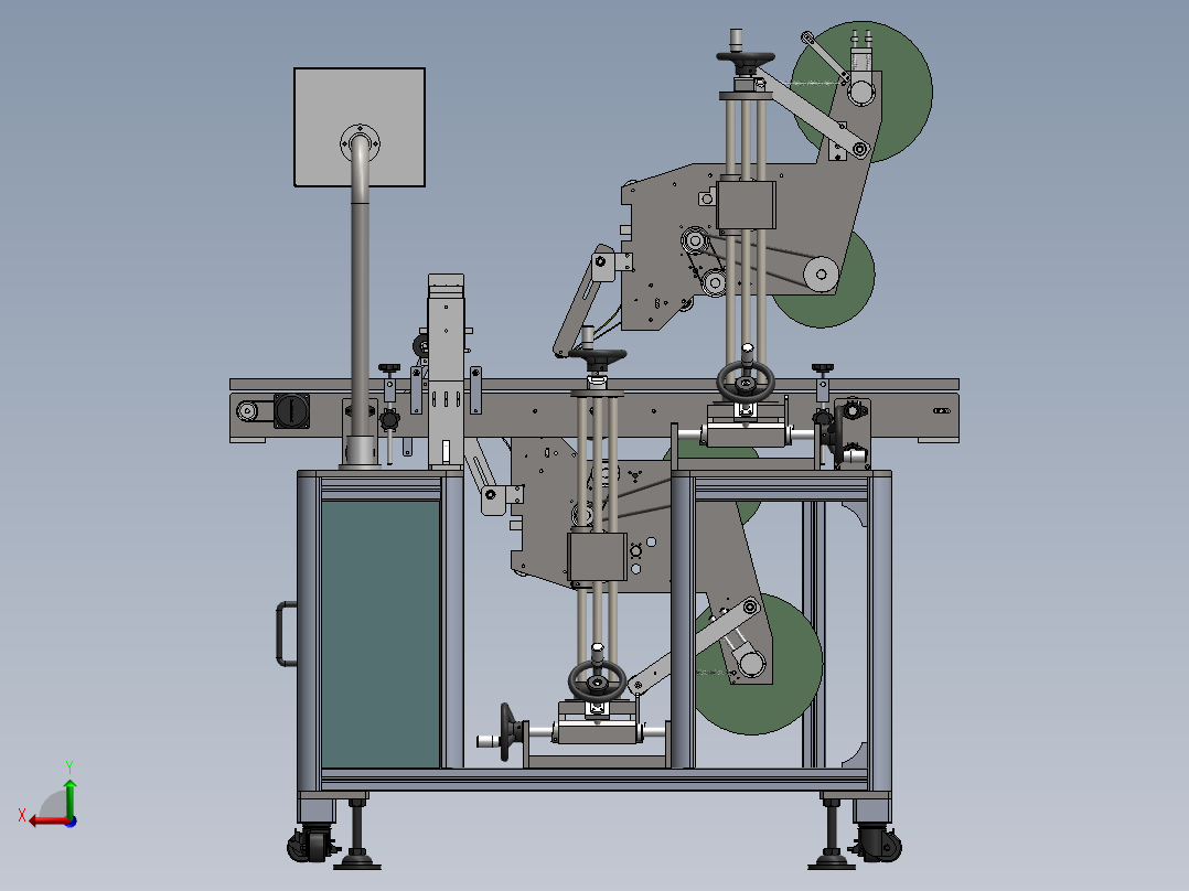全自动双面贴标机后视图