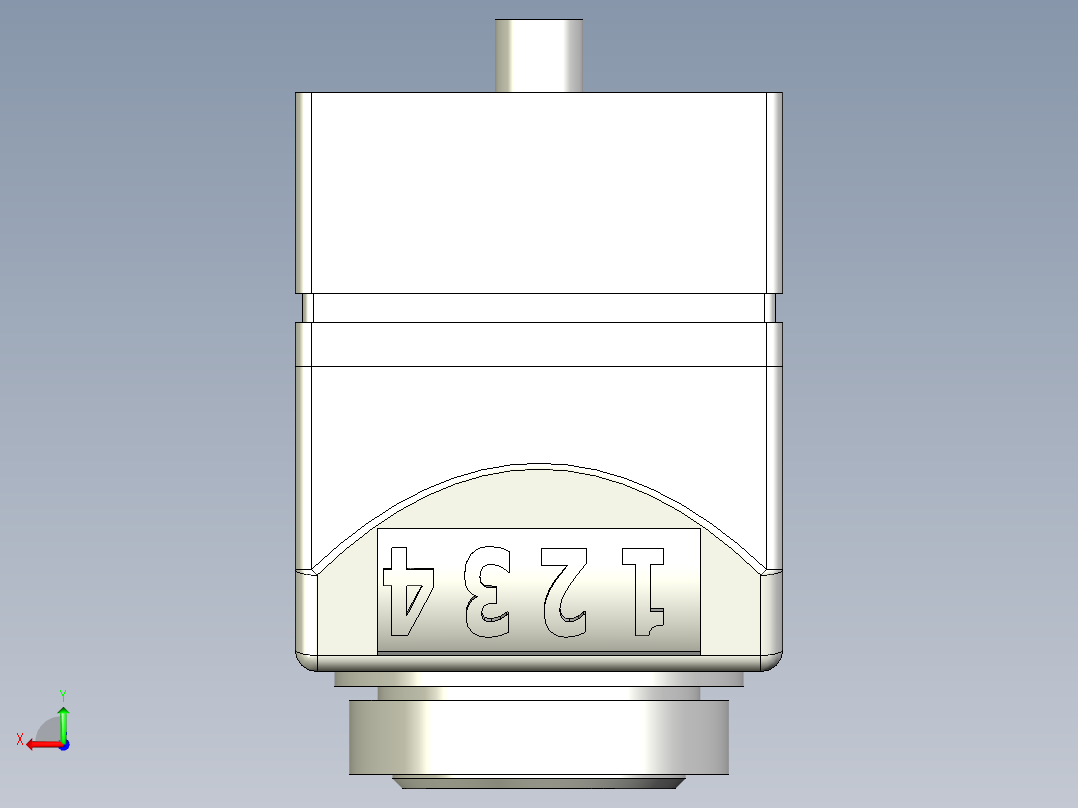 位置顯示器5561-3D多系列多零件图纸模型后视图