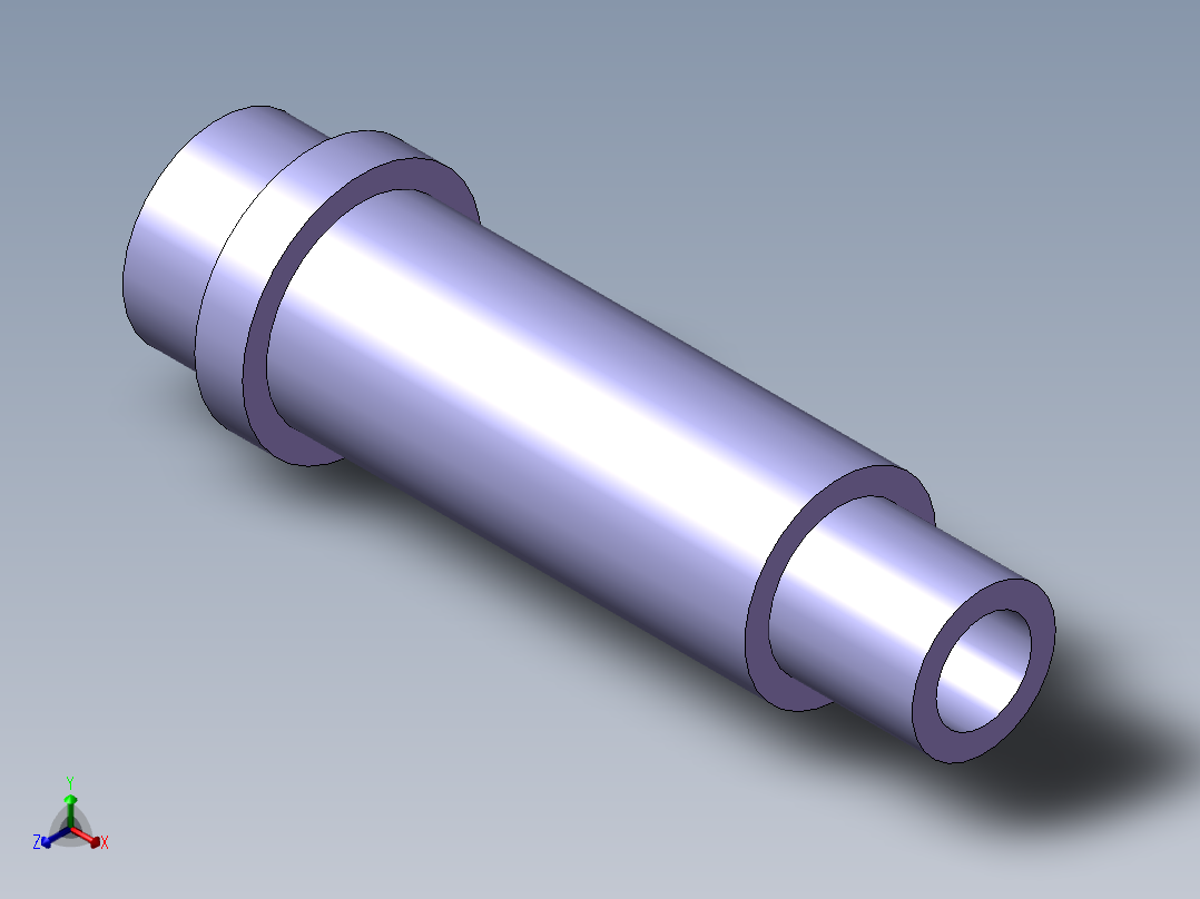 槽轮回转中心轴正等轴测图
