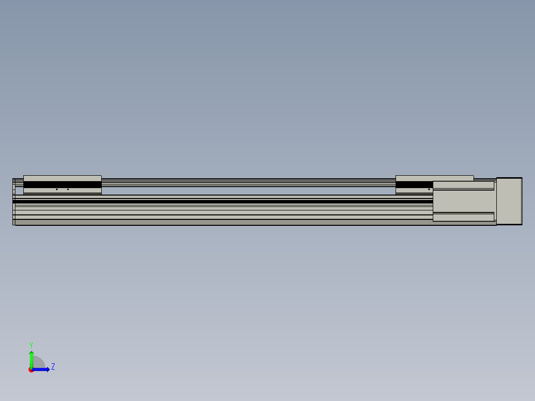 直线模组LHA170-S700-R设计图纸左视图