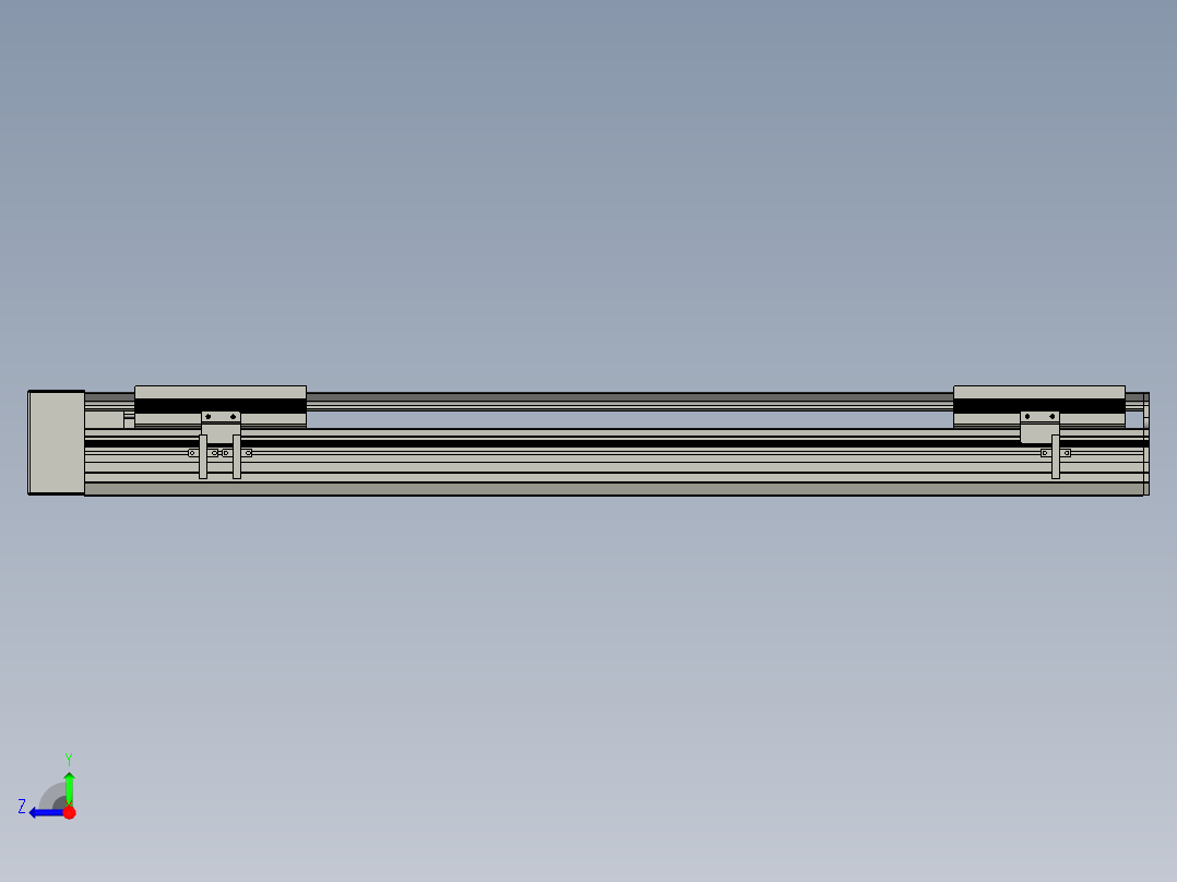 直线模组LHA170-S700-R设计图纸右视图