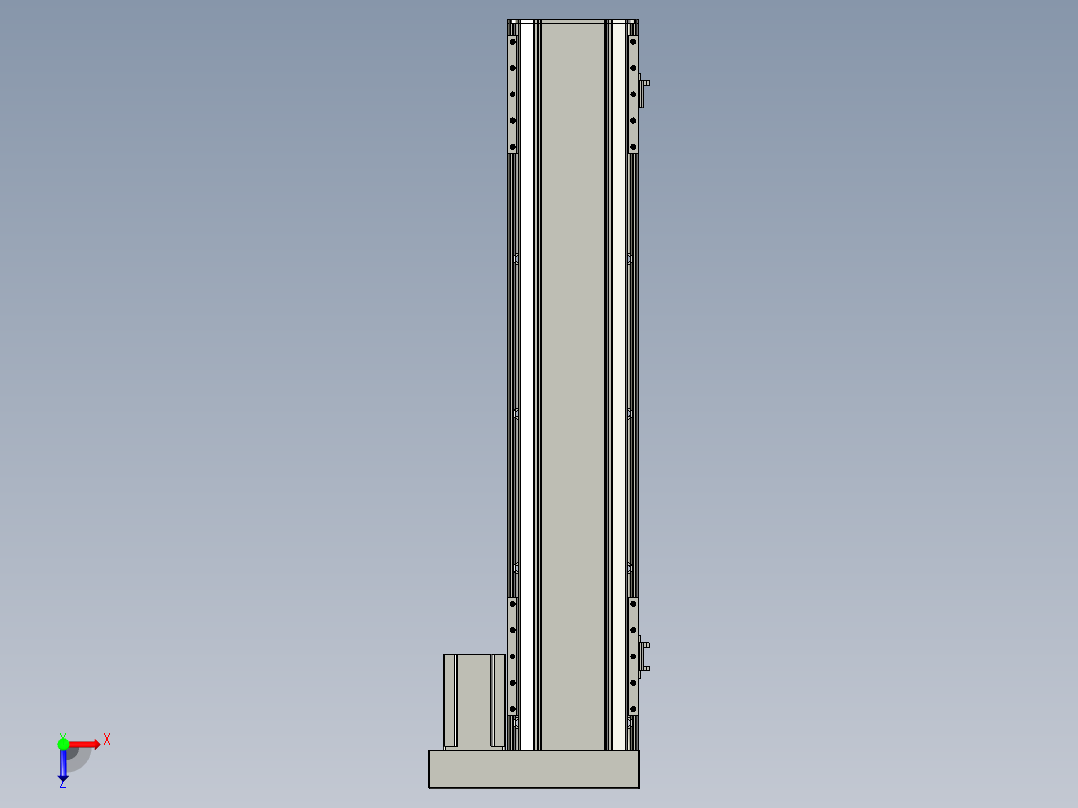 直线模组LHA170-S700-R设计图纸俯视图