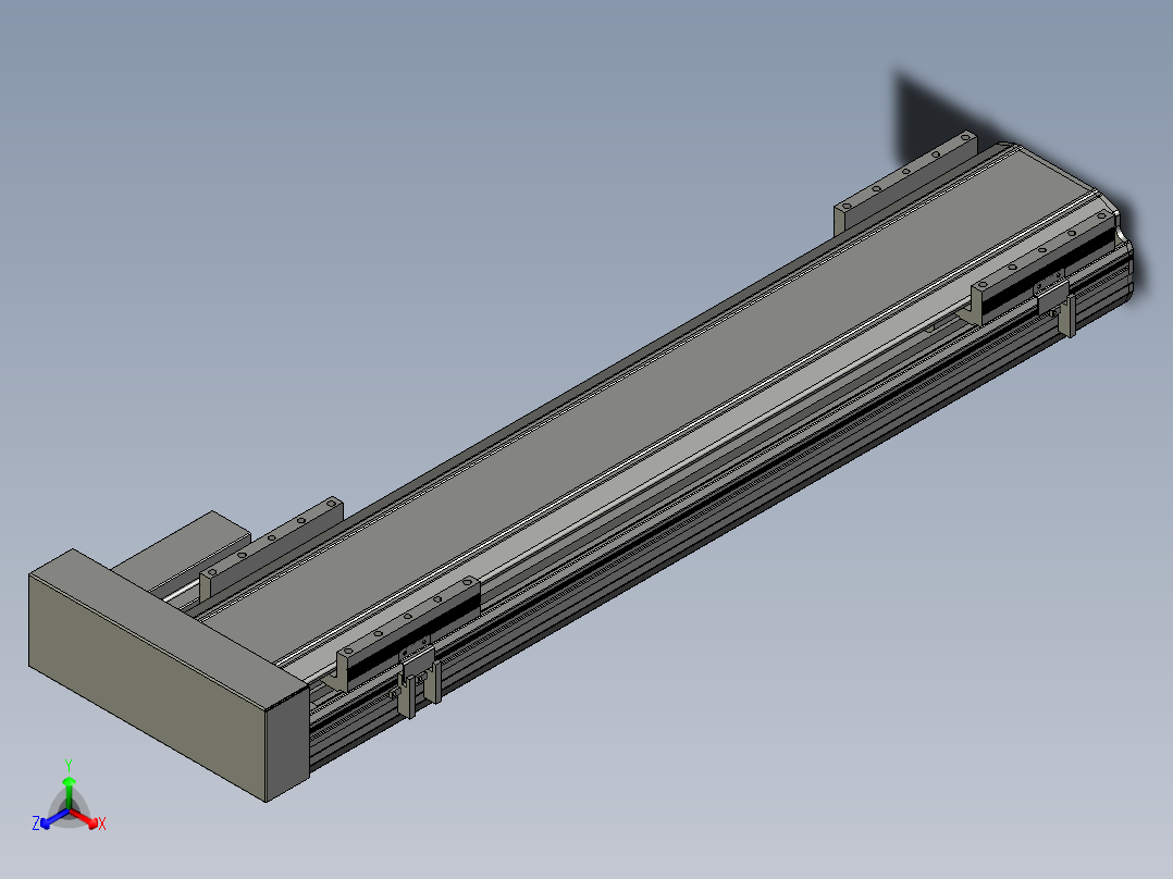 直线模组LHA170-S700-R设计图纸正等轴测图