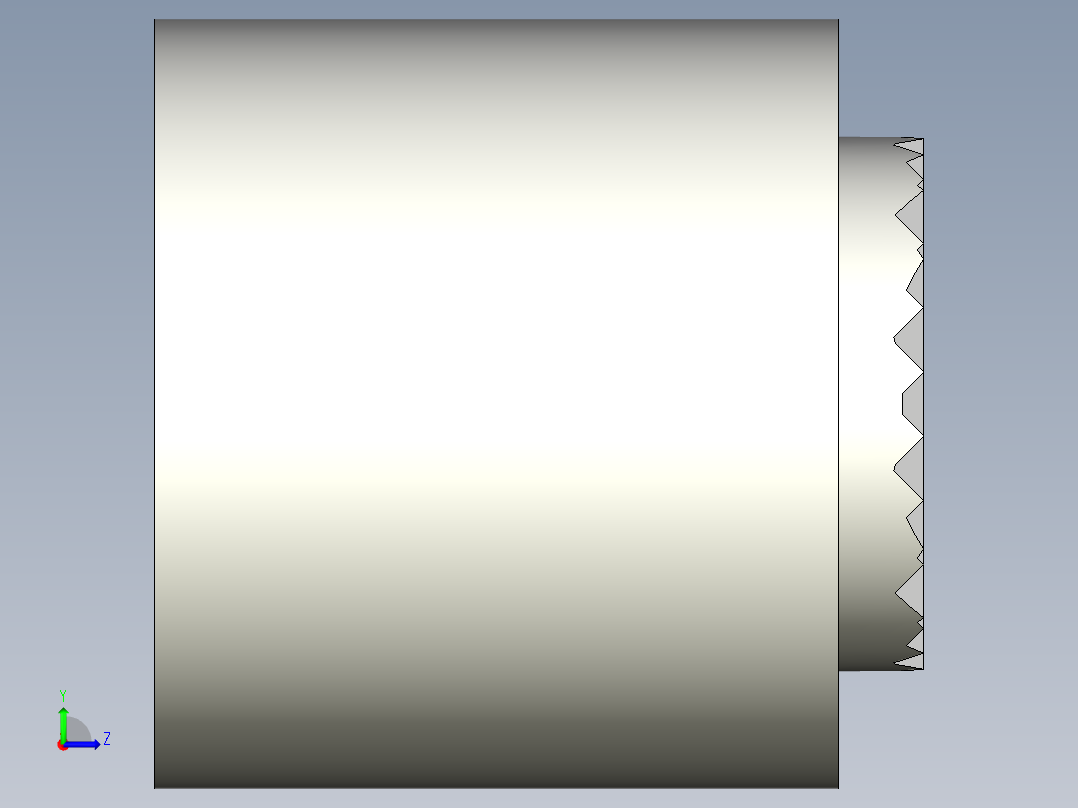 定位配件(B)BBU-3D多系列多零件图纸模型左视图