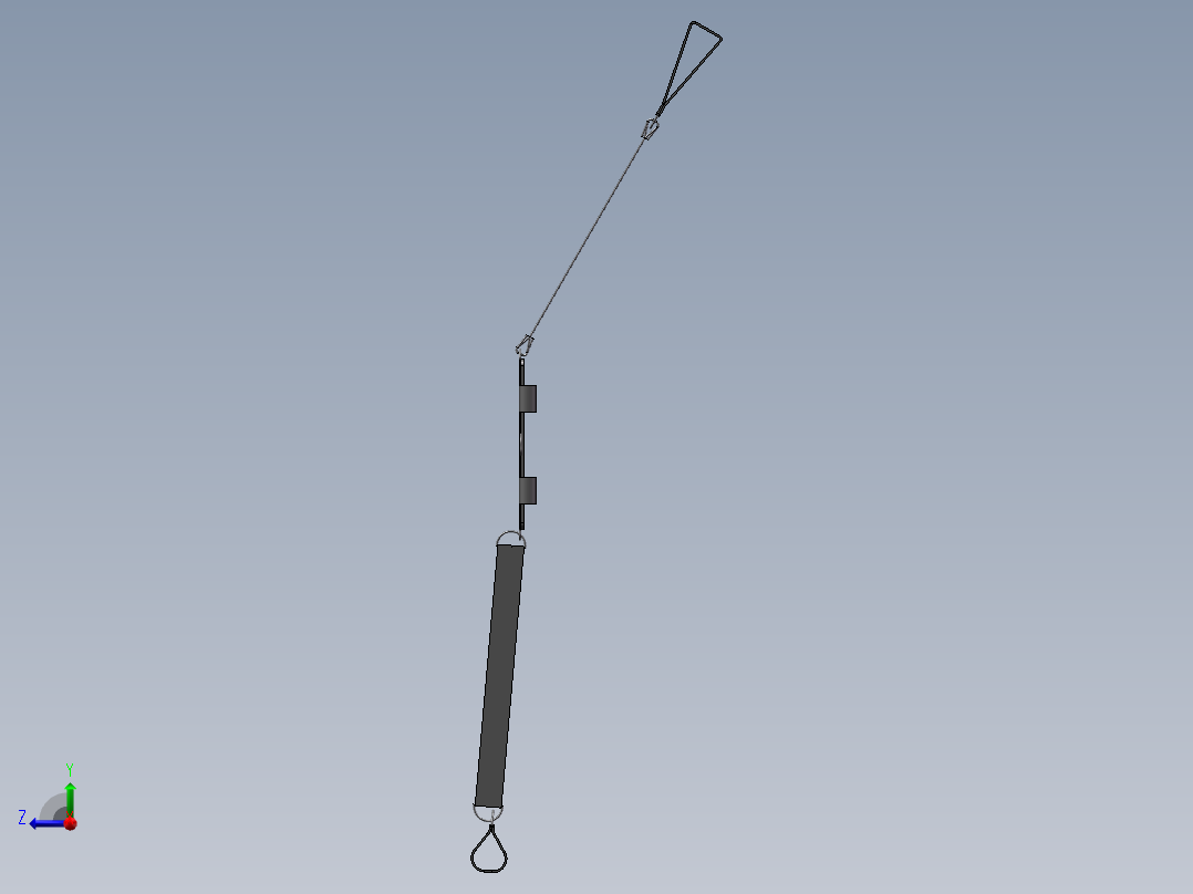 健身器材拉力绳右视图