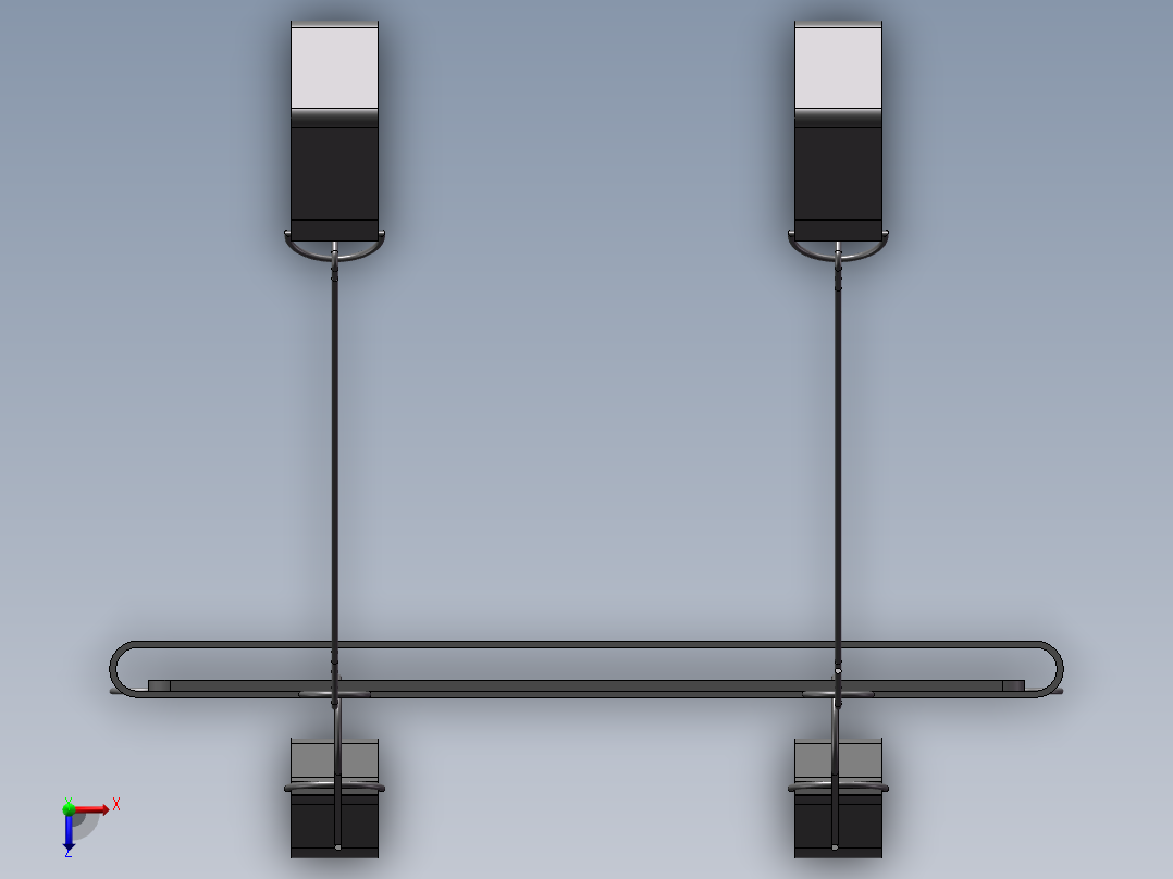 健身器材拉力绳俯视图