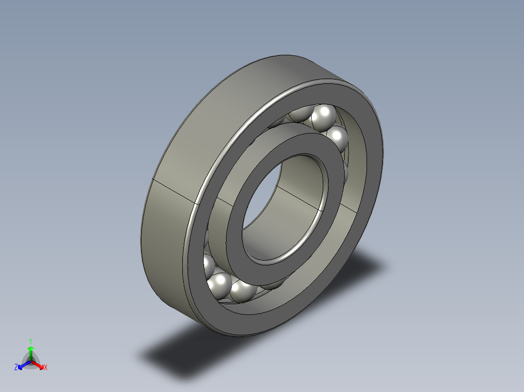 深沟球轴承6413正等轴测图